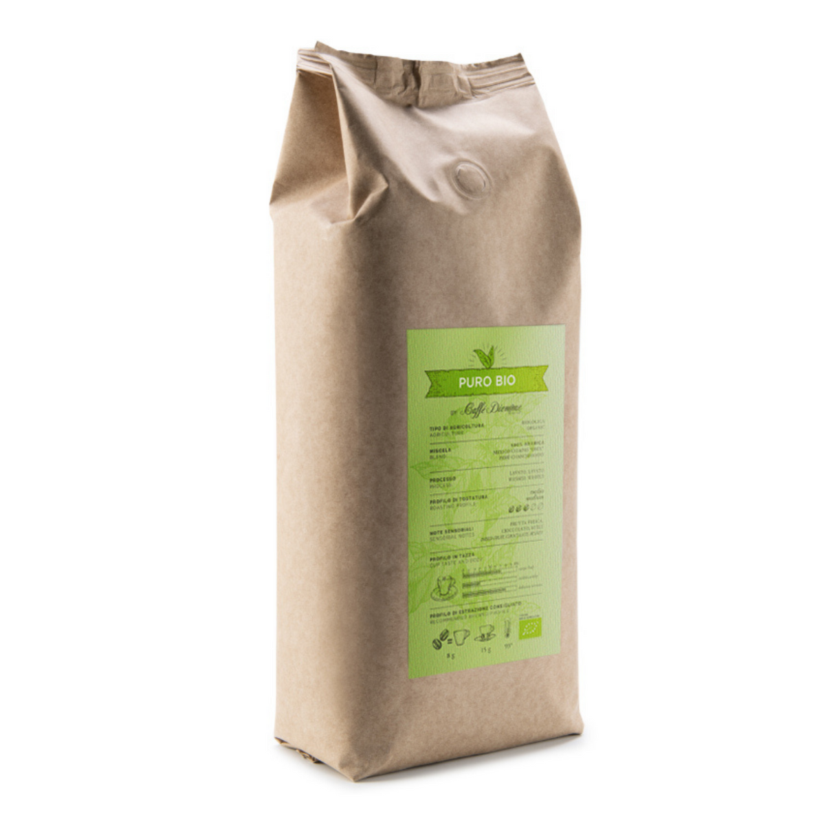 Caffè Diemme Puro Bio, påse med ekologiska kaffebönor